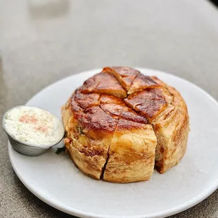 a pastry with a bite taken out of it