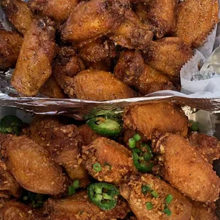 Lemon pepper and jalapeño pepper