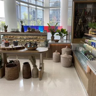 the interior of a cafe