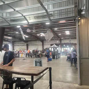 The main room with two soccer fields