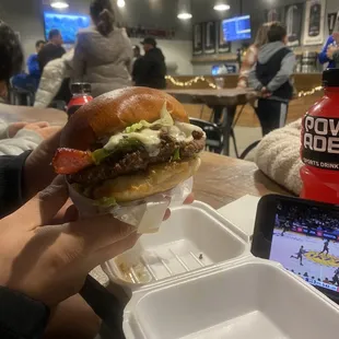 Philly cheesesteak burger