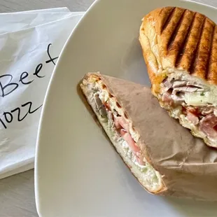 Chimichurri beef sandwich