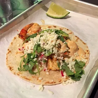 Shrimp Verde Taco