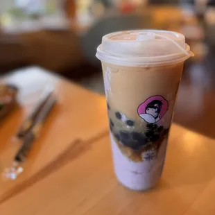 Dairy free Taro &amp; Boba