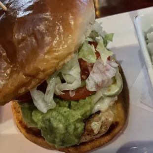 Turkey burger with mashed potatoes and gravy