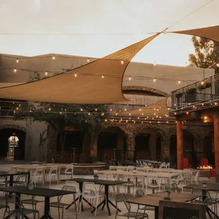 Breathtaking courtyard at dusk