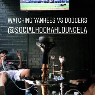 Watching the Yankees vs dodgers game