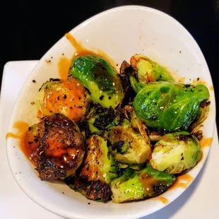 Sautéed Brussels Sprouts with Honey Sriracha at Social House 103