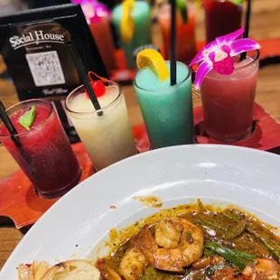 Angry Shrimp &amp; margarita flight