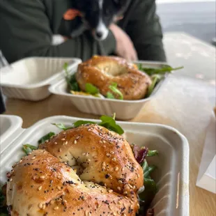 Bagel breakfast sandwiches
