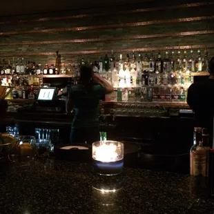 At the bar