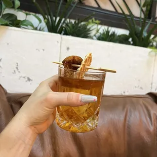 Chicken waffle old fashion