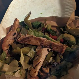 Chicken avocado salad.