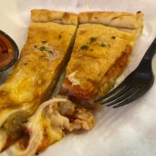 Stuffed pizza.