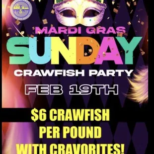 The AWFUL DISAPPOINTMENT of a "crawfish party". Started two hours LATE, then ran out of food! Couldn't even serve everyone who came!