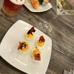 Ruben Eggrolls, Deviled Eggs