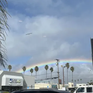 Double Rainbow seen from their window-- where we were seated (12/30/23)