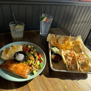 Southwest Salmon and tacos