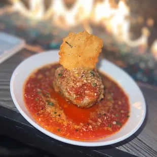 a plate of food on a table