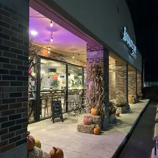 outside