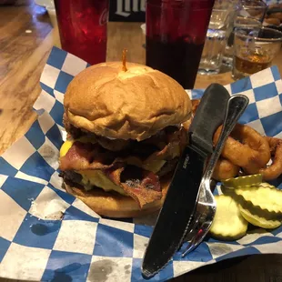 Cheese Curd &amp; Bacon Burger