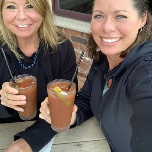 Bloody Mary's on the patio at Socials