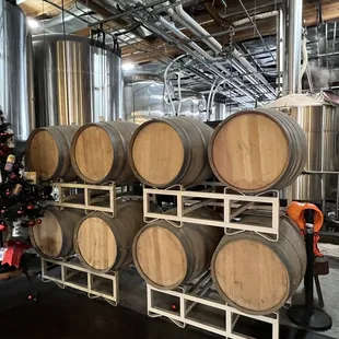 a christmas tree in the background