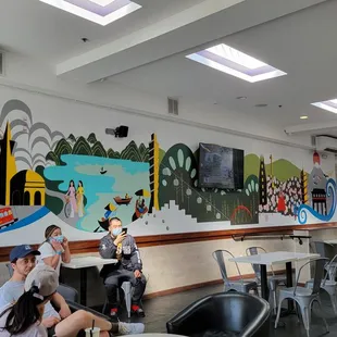 Mural in the dining area - pretty depictions of SF area
