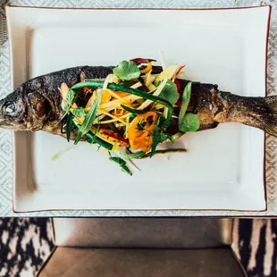 food, grilled fish, fish, seafood, grilled seafood