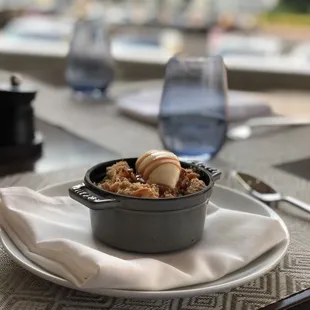 a bowl of food on a table