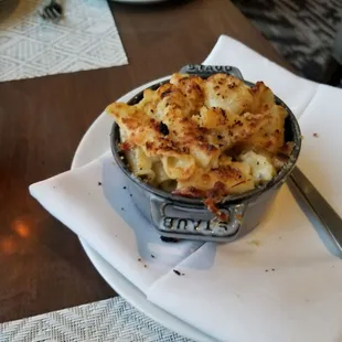 Mac and cheese (yes, with bacon and onions!)