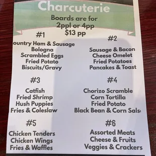 Weekend/breakfast menu?