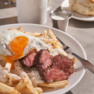 Steak + Egg Frites from Society's Brunch Menu at Tiger Hill in Broken Arrow