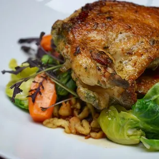 a plate of food on a table