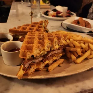 Chicken and Waffles Sandwich