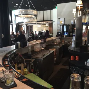 interior, sushi and sashimi