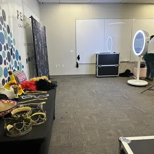 Our mirrior booth setup for a local Stockton company Peral crop