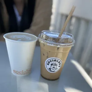 Latte &amp; iced latte