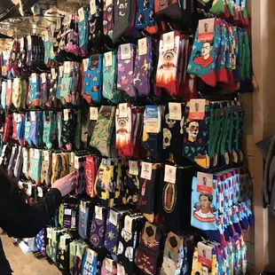 One of the wall of socks