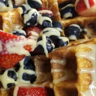 Belgian waffles &amp; fruit