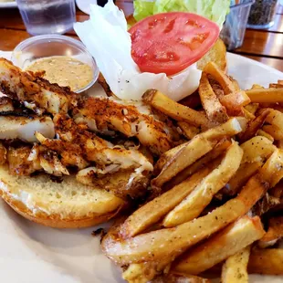 The Blackened Grouper Sandwich...