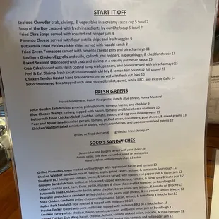 Menu page 1