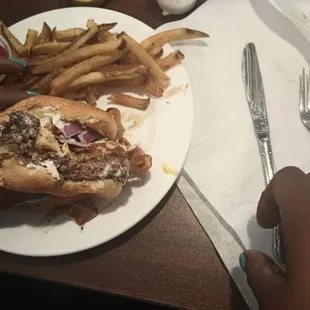 Burger was good.