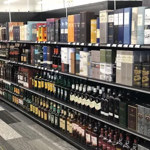 a wide selection of liquor