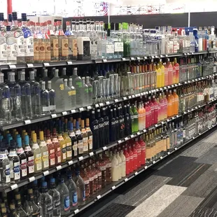 a wide selection of liquor