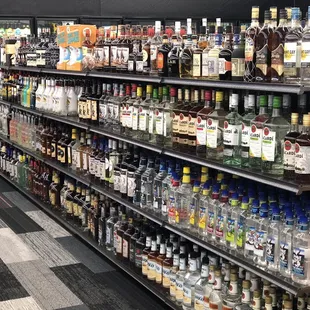 a wide selection of liquor