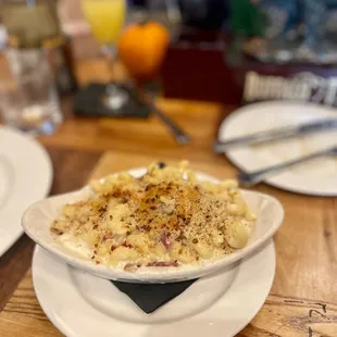 Macaroni , Bacon and Three - Cheese Cassoulet