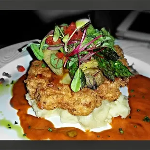 Chicken Fried Cauliflower Steak