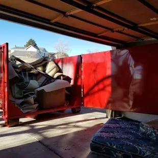 15 Yard Roll-off Dumpster hard at work.