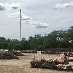 Large selection of patio stone and boulders